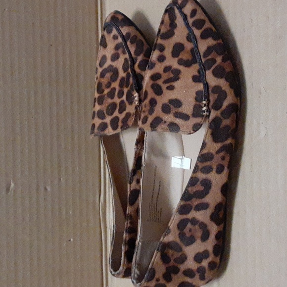 Women's "A new day" leopard faux suede flats/slip on shoes - Picture 4 of 12